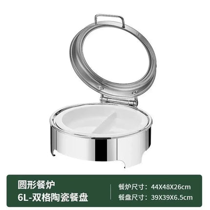 [New]Buffet Insulation Furnace Stainless Steel Electric Heating Meal Furnace Commercial Hotel Buffet Furnace Canteen Visible