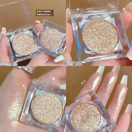 New Space Cowboy Cosmic Highlighter Eyes Glitter Monochrome Eyeshadow Pallete Shimmer Satin Makeup Pallete Shadow Hightlight Kit