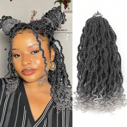 12inch Senegalese Twist Crochet Braid Hair Pre-Circled Twist Braids Goddess Synthetic Braid Hair Perfect for Halloween Christmas