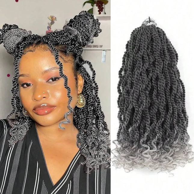 12inch Senegalese Twist Crochet Braid Hair Pre-Looped Twist Braids Goddess Synthetic Braid Hair Perfect for Halloween Christmas