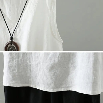 Retro Han Hanma Svel Strap Vest Women's Inner Summer Overhead Base irt  Casual Versatile Slimming Top