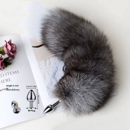 Separable Anal Plug Real Fox Tail Cosplay Butt Plug Anal Sex Tail Adult Products Anal Sex Toys for Woman Couples Men Sexy Shop