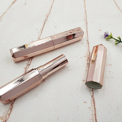500PCS Octagonal Diamond Lip Balm Tube Empty Lipstick Tube Refillable Lip Gloss Container Lip Wax Tube Cosmetic Packaging Empty