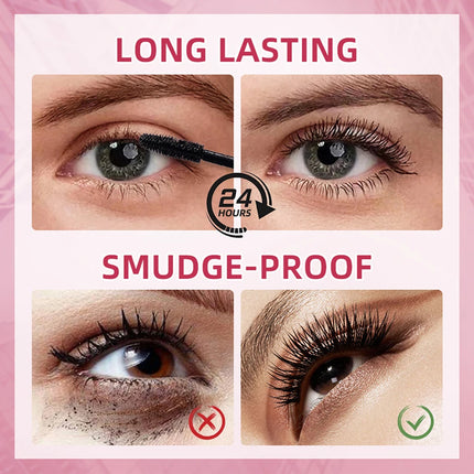 1PCS Natural Curling Mascara Long Lasting Smudge-proof Mascara Brushes Lengthens Eyelashes Waterproof Fast Dry Mascara Cosmetics