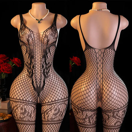 Desire Sultry Women's Summer Sexy Clothing Crotchless BodyStocking Sheer Bras And Ultra-Thin Intimate Lingerie Curve Underwear