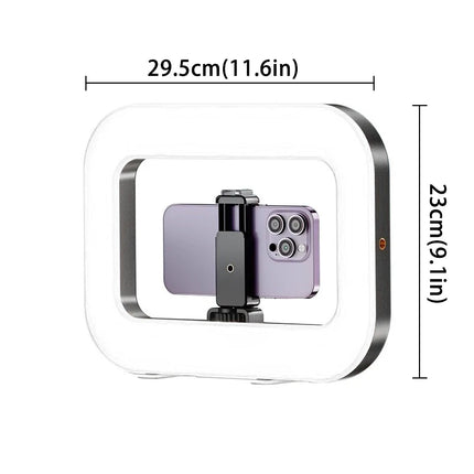 New Handheld Ring LED Rechargeable Fill light Portable Mobile Phone Live Broadcast Photography Desktop Rabbit Cage Selfie Light