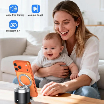 2026 New EWA 2-in-1 Magnetic Bluetooth Speaker Outdoor Wireless Bass Metal Portable Stand Bluetooth 5.4 HD Sound Speaker
