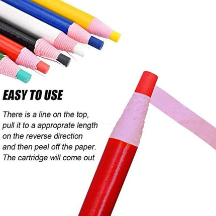 12 Pieces Sewing Mark Pencil Tailor's Marking and Tracing Tools Free Cutting Crayons Sewing Fabric Pencil