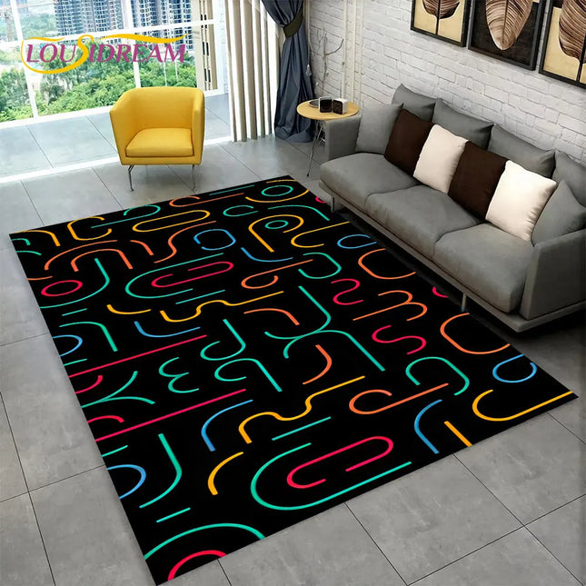 3D Cartoon Game Gamer Gamepad Large Area Rug, Carpet Rug for Living Room Kids Bedroom Sofa Doormat Decor, Child Non-slip Floor Mat