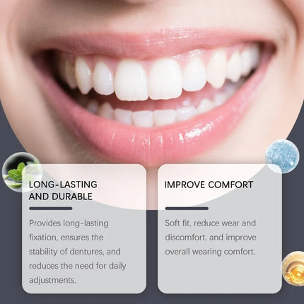 Comfort Denture Adhesives Glue Teeth Care Thermoplastic Denture Silicone Reline Kit Adhesive Cushion Friction Fixed Dentures