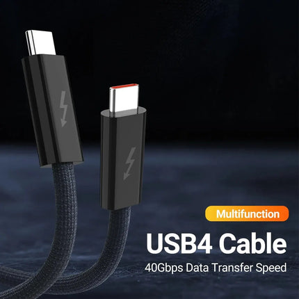 USB 4.0 Type-C Data Cable 240W Fast Charging Cable with 40Gbps Speed 8K HD Video Support Thunderbolt 3/4 for Phone Switch iPad