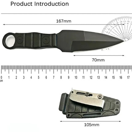 Outdoor small straight knife, high hardness, camping EDC portable knife, multifunctional knife  K sheath