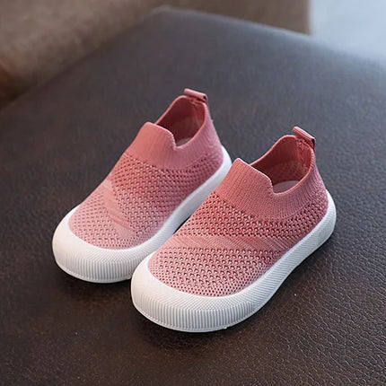 Size 20-31 Children Shoes Spring Autumn Kids Sneakers Soft Breathable Mesh Boys Slip-on Shoes Patchwork Color Girls Shoes