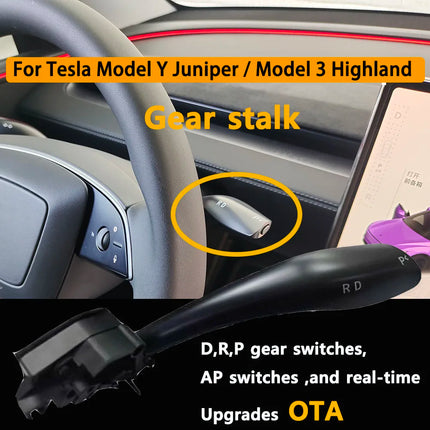 New Gear Stalk Right Lever for Tesla New Model 3 Highland Physical Shift Grab Handle D P R Indicator for Tesla Model Y juniper