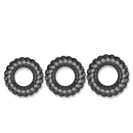3PC Peni Rings Silicone Adult Men Delay Ejaculation Stronger Erection Rubber Rings Penis Enlargemen Sex Toys For Couples Game