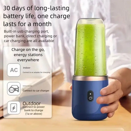 Portable Fruit Juice Blenders Summer Personal Electric Mini Bottle Home Usb 6 Blades Double Cup Juicer Machine For Kitchen