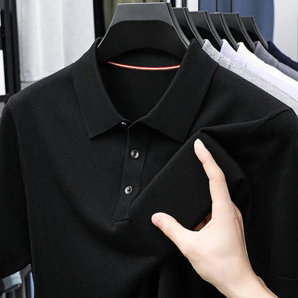 Men's Lyocell Polo Shirt - Summer Essential 100% Breathable Tencel Wrinkle-Free & Eco-Friendly Soft Handfeel 17 Colors Available