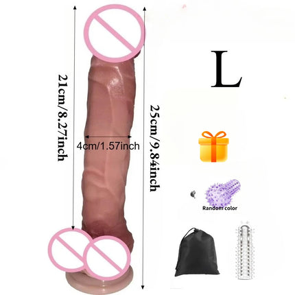Wearable Realistic Double Silicone Anal Butt Plug Big Dildo Masturbator Huge Penis with Suction Cup Adult Sex Toys  for Women18+