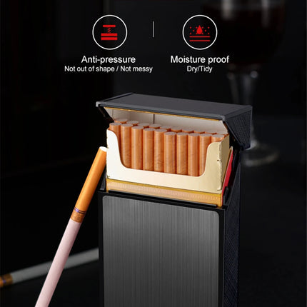 Long Cigarette Case Ultra Thin Flip Cover 20pcs Cigarettes For 100mm Storage Container Box Tobacco Case Smoking Tool Men's Gifts