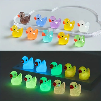 Mini Light Up Ducks,  Cute Resin Creative Handmade Decorations, Holiday Party Favors, Birthday Gifts, Interior Decorations