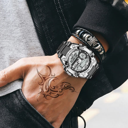 LIGE Men Military Watch Digital 50m Waterproof Wristwatch LED Quartz Clock Sport Watch Male Big Watches Men Relogios Masculino