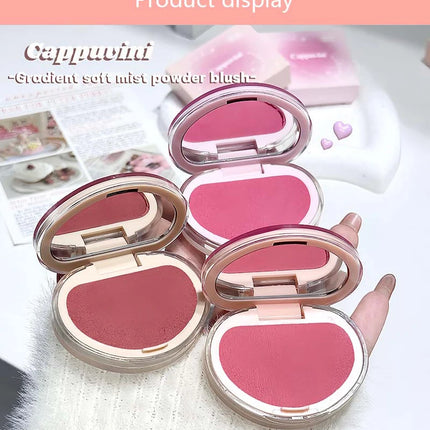 Cappuvini Gradient Soft Mist Monochrome Powder Blush Matte Makeup blush Palette Cosmetics Rouge