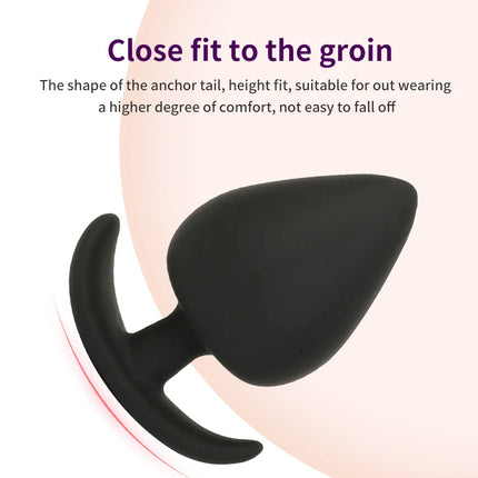 Soft Silicone Anal Sex Toys Anal Dilator Wearable Dildo Butt Plugs For All Day Ass Anus Expansion Anchor Analplug Buttplug 4Size