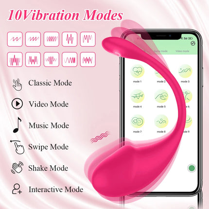 APP Wireless G Spot Vibrator for Women Dildo Bluetooth Remote Control Wear Vibrating Egg Clit Female Panties Sex Toys for Adults