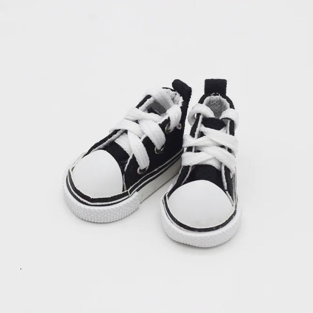 BJD Doll Clothes Accessory 5CM Mini Canvas Shoelace Doll Shoes for Play House Dress Up Accessory 1Pair