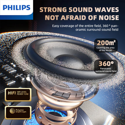 Philips TAS3150 Outdoor Wireless Speaker Multifunctional Waterproof 3600mAh High Sound Quality Portable Subwoofer For Camping