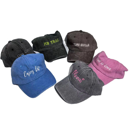 Custom Baseball Cap Embroidered Text Name Logo Soft Washed Cotton Dad Hats for Men Women ﻿ ﻿