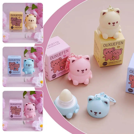 Cute Kids Lip Balm Moisturizing Anti Chapping Repair Formula For Dry Lips Gentle Non Irritating With Backpack Buckle Daily Care