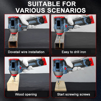 200N.m 16.8V Brushless Electric Drill Screwdriver Impact Driver Cordless Drill Household Multifunction Hit Power Tools