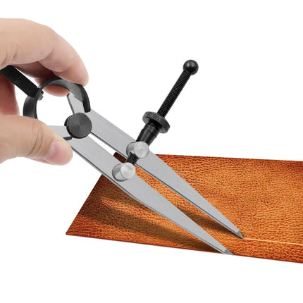 Boussole en cuir réglable verrouillable en acier au carbone diviseur aile Creaser bricolage maroquinerie ligne rotative jauge