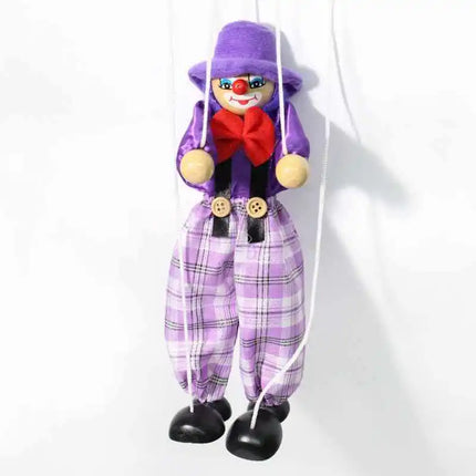 Wooden Marionette Puppets Pull String Puppet Clown Doll Birthday Christmas Gifts Theater Puppetry Party Favors For Kids Adults