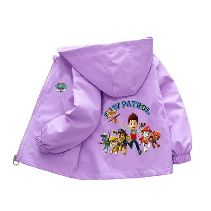 PAW Patrol Hooded Jackets Girls Boys 2024 Spring Autumn Sports Coats 1-10 Years Children Cartoon Outerwear Kids Casual Clothes