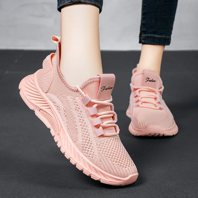 Women Casual Shoes Fashion Breathable Walking Mesh Flat Shoes Sneakers Women 2025 Gym Vulcanized Shoes White Female Footwear