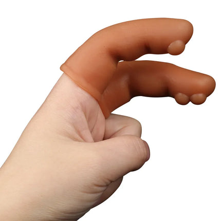 Finger Sleeve Liquid Silicone Sex Toys for Adult Nipple G-spot Clitoris Stimulator Vagina Masturbator Orgasm Flirting Products