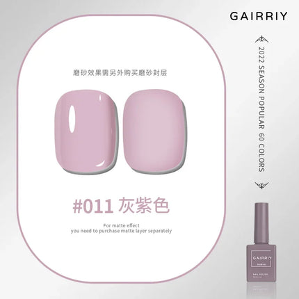 Gairriy 15ml Gel Nail Polish 60 Colors Glitter Soak Off UV LED Semi-Permanent Varnish Nail Art Salon Nail Polish Free Shipping