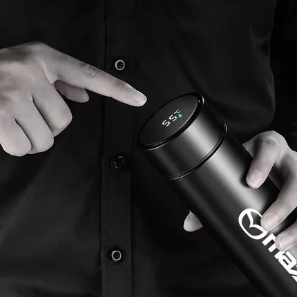Car Smart Thermos Bottle With Temperature Display Coffee Cup For Mazda 3 6 Atenza Axela Demio CX3 CX5 MP MS RX8 Car Accessories