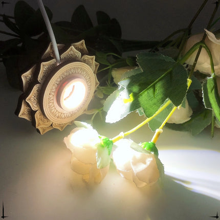 LED 3D Night Light Lotus Tower Shape Wooden Bracket Crystal Sphere Stand Crystal Ball Base Sphere Holder Ornaments Home Decor