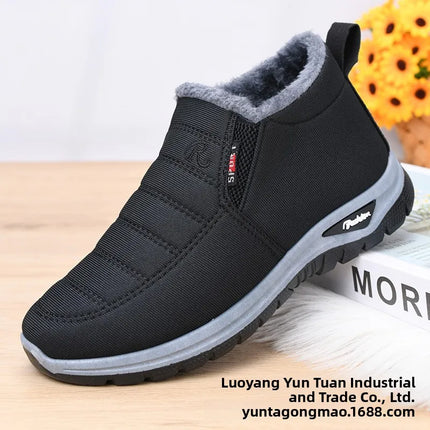 Winter New Fleece Lined Anti-slip Soft Bottom Women's Short Boots Thick Warm Cotton Shoes round Toe Casual Style Comfortable