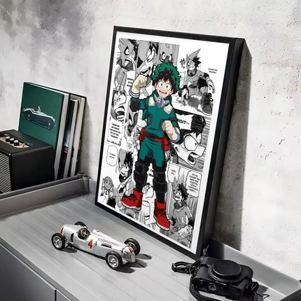 My Hero A-Academia Poster Stickers Mural Painting Self-Adhesive Wall Decals for Bedroom Living Room Home HD Decor Gift