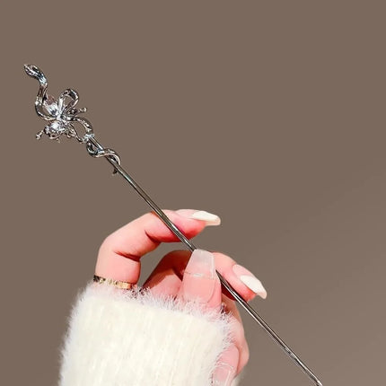 1pc Chinese Style Fashion Snake Shape Rose Hair Stick for Women Vintage Tassel Chopstick Exquisite Niche Sticks Accessories