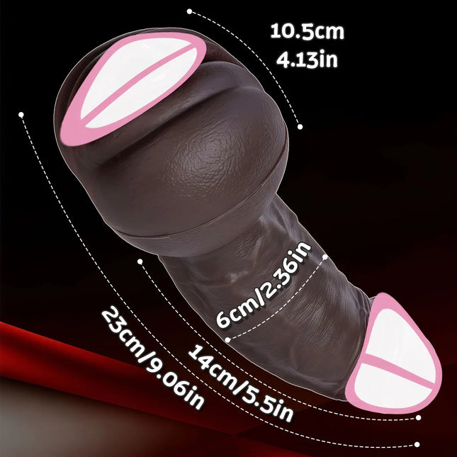Realistic Thick Dildos with Pussy Ass Canal Extender Penis Sleeve for Men Masturbation G-Spot Toy Sex Toys for Female Couple Gay