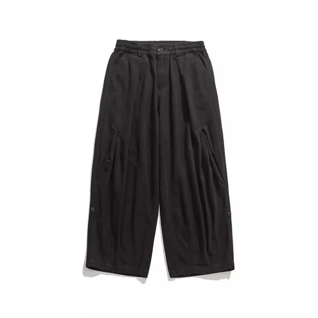 Harajuku Pants Man Baggy Pants Wide Leg Sweatpants Vintage Casual Straight Trousers Streetwear Cotton Japanese Summer