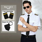 40 / White short-sleeved shirt (with tie + shoulder epaulet 1 bar)