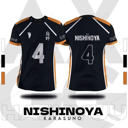 Jersey Haikyuu Fukurodani Hinata Anime 3D Print T-shirt Men Women Fashion Plus Size Short Sleeve Tops Tees Sports Tshirt Kids