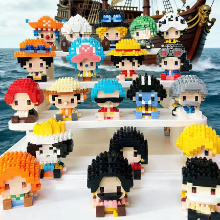 Anime Building Blocks, Luffy Assembly Parts, Straw Hat, Pirate Road, Wang Fei Model, Mini Building Blocks, Dolls, Toys, Gifts