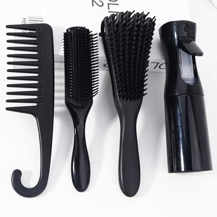 4 pieces of hair styling suit - with hair spray bottle, hair salon tools, create hair salon styling, special for real hair wigs